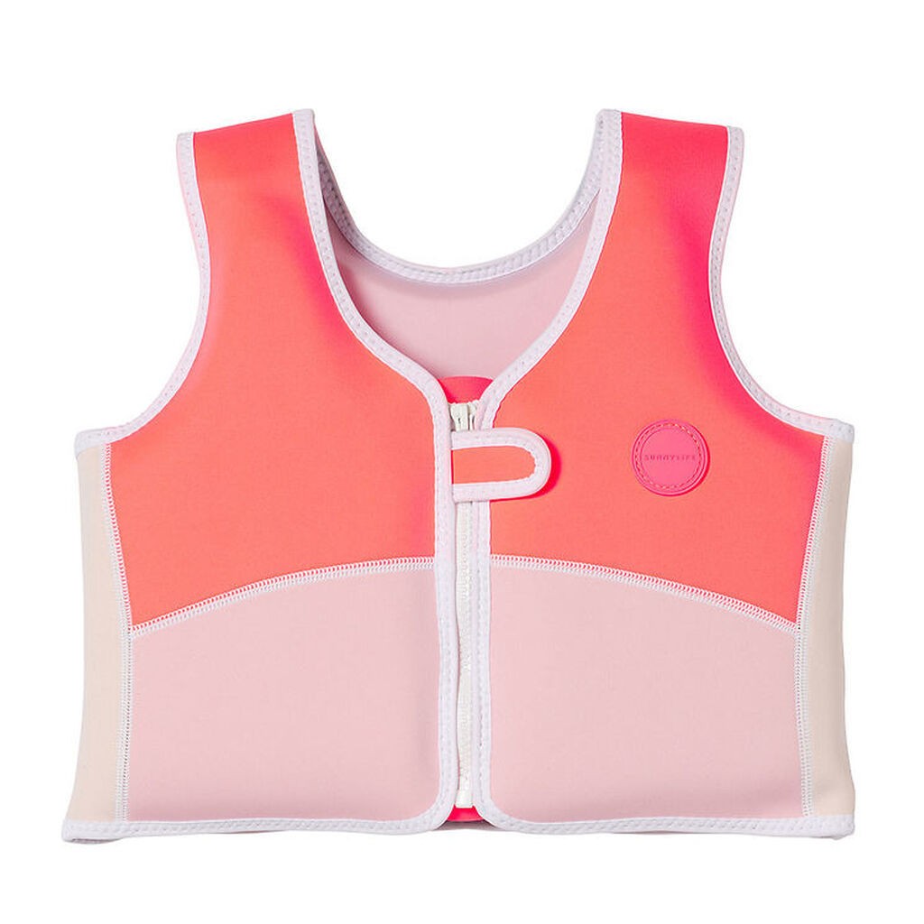 SunnyLife Svømmevest - Melody the Mermaid - 3-6 År - Neon Straw