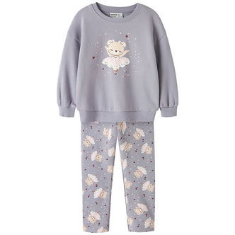 Name It Sweatsæt - NmfValona - Lavender Gray