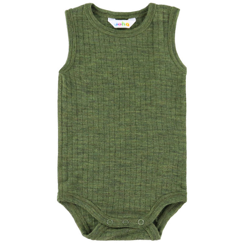 Joha Body u/æ - Uld - Rib - Mørk Oliven
