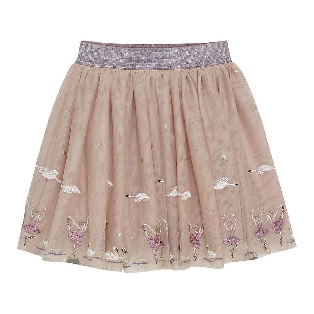 Minymo Tylnederdel - Shadow Gray m. Broderi