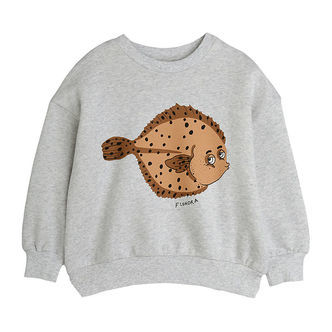 Mini Rodini Sweatshirt - Flundra - Gråmeleret