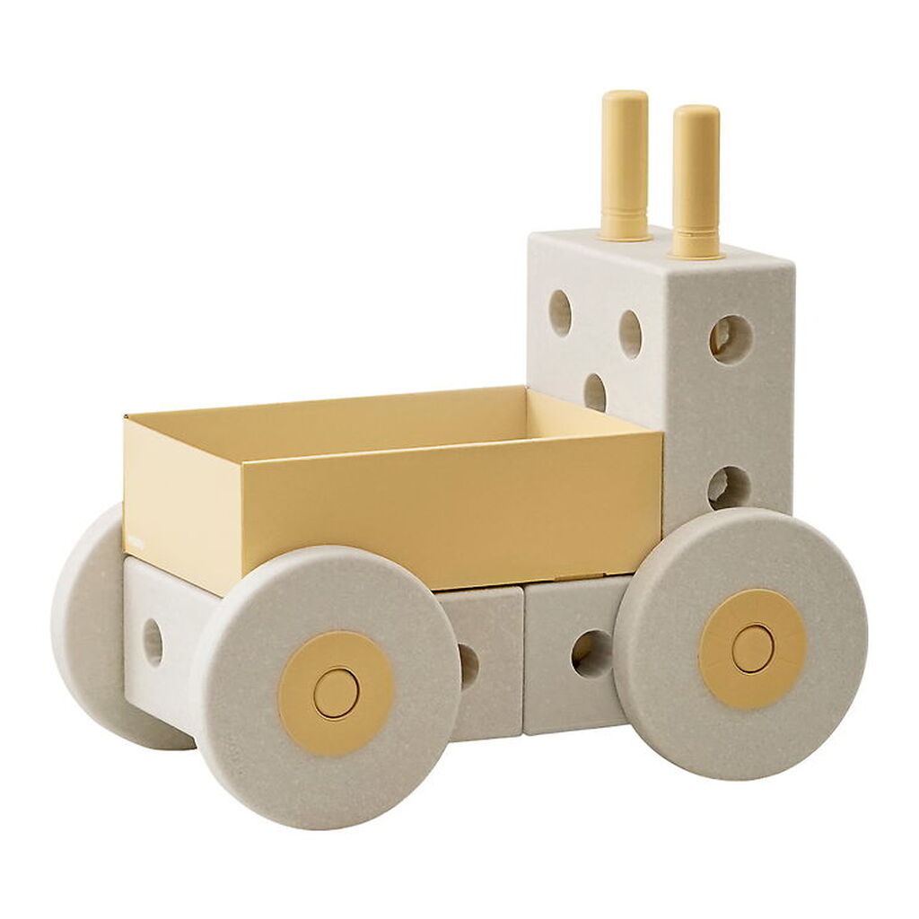 MODU Gåvogn 3-i-1 - 48x27x44 cm - Sand Grey/Honey Yellow