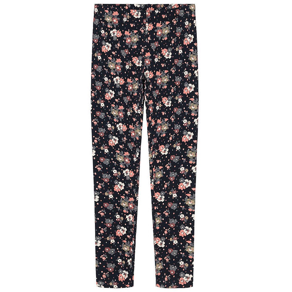 Name It Leggings - NkfVivian - Noos - Dark Sapphire m. Blomster