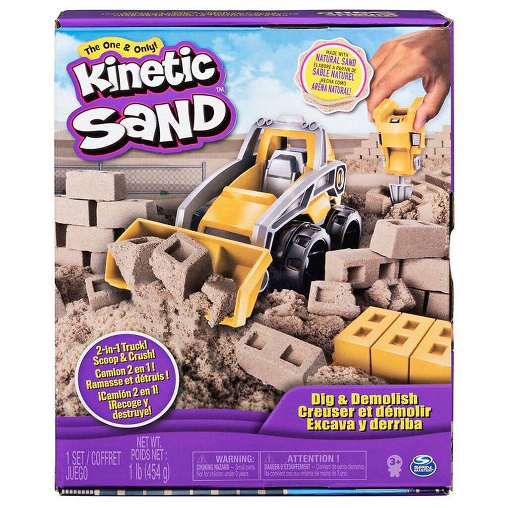 Kinetic Sand Sandsæt - Dig & Demolish - 454 g