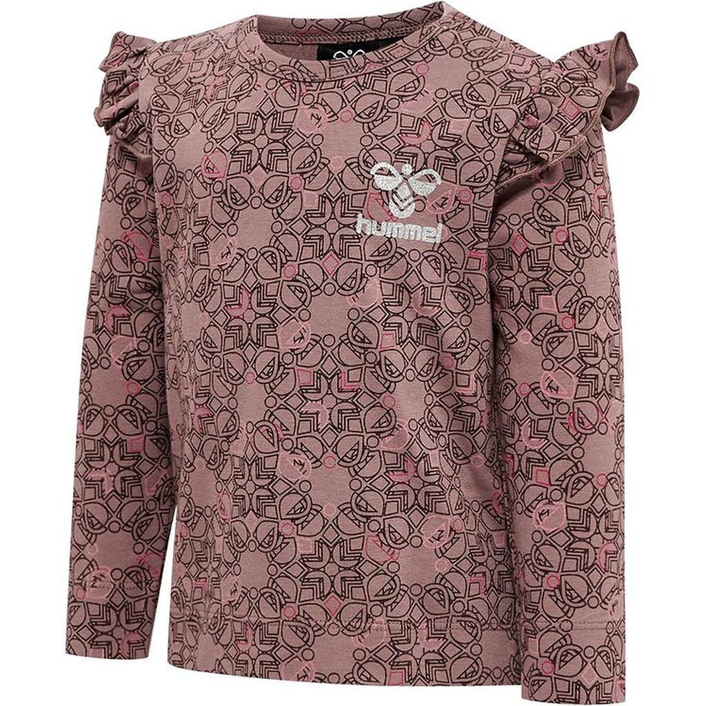 Hummel Bluse - hmlFia - Deep Taupe m. Sølvglimmer