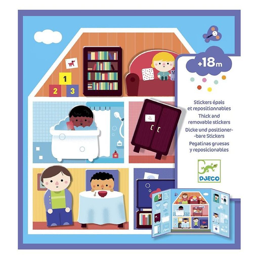 Djeco Klistermærkebog - Hus