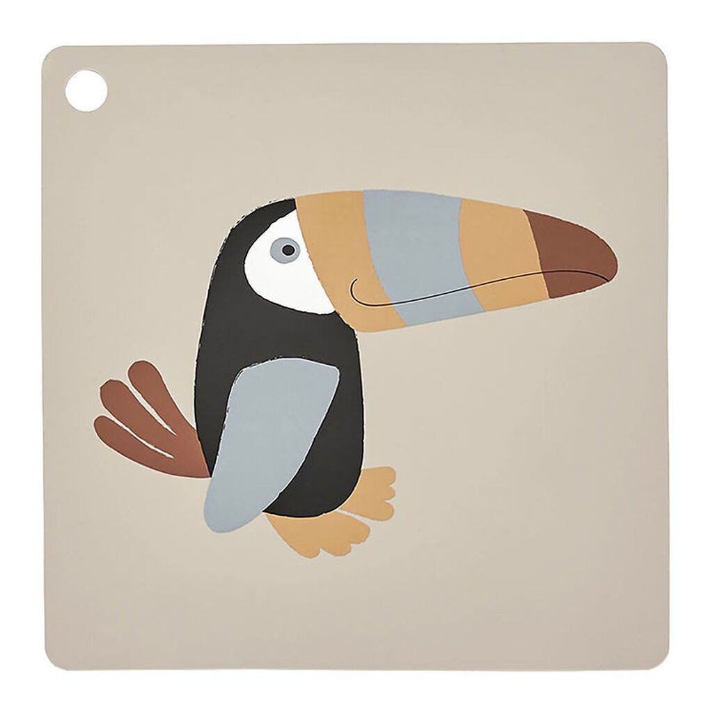 OYOY Dækkeserviet - Silikone - Toucan - Clay