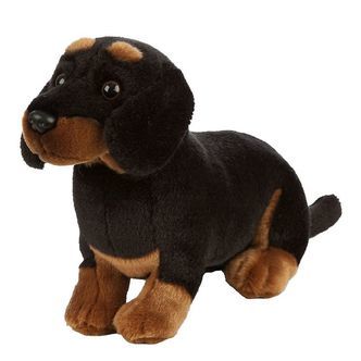 Living Nature Bamse - 29x9 cm - Gravhund - Sort/Brun