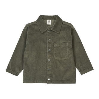 Müsli Skjorte - Fløjl - Deep Green