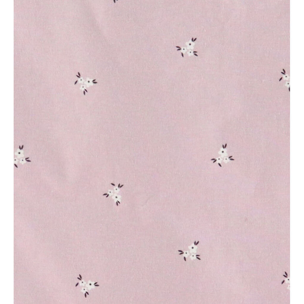 Nørgaard Madsens Sengetøj - Flonel - Baby - Mauve m. Blomster