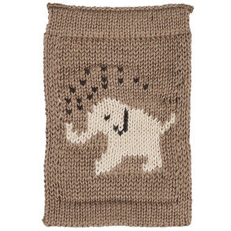 Smallstuff Strikket Flag - Elefant - Natur