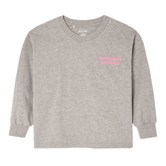 American Vintage Bluse - Fizvalley - Gråmeleret m. Print