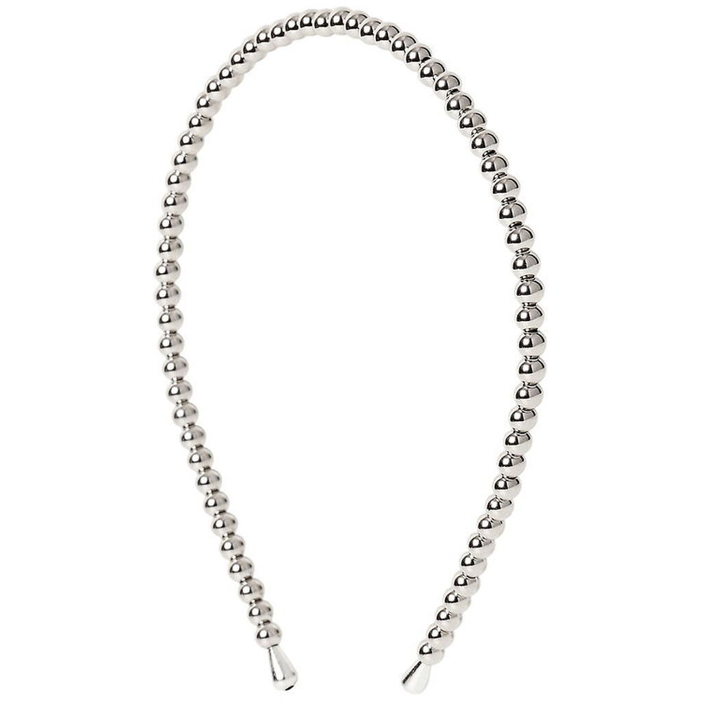 DAY ET Hårbøjle - Beaded Chrome Slim Hair - Silver