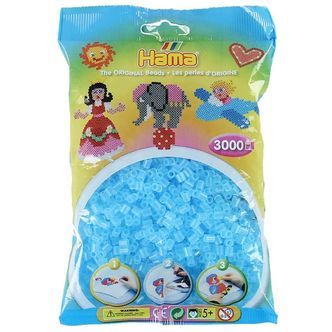 Hama Midi Perler - 3000 stk. - 73 Transparent Aqua