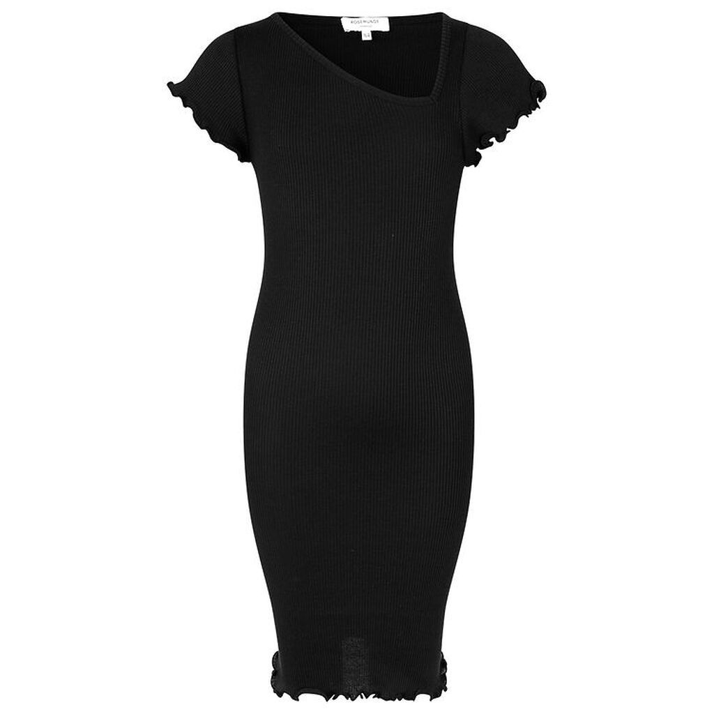 Rosemunde Kjole - Rib - Sort