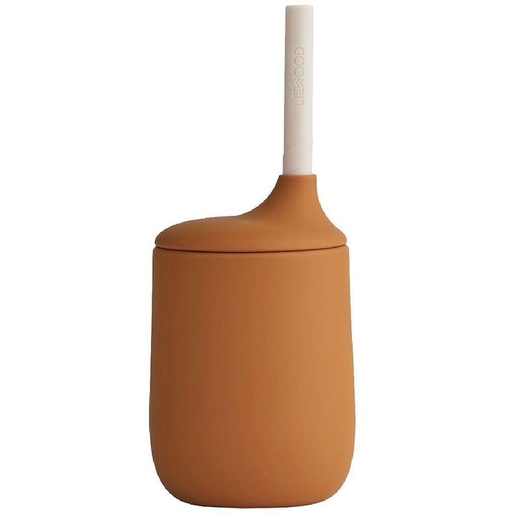 Liewood Kop m. Sugerør - Silikone - Ellis - Mustard/Sandy Mix
