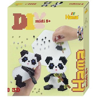 Hama Midi Perlesæt - 3D - 2500 stk - Panda