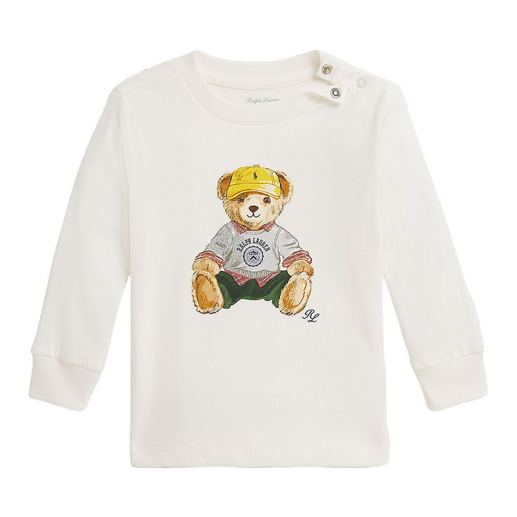 Polo Ralph Lauren Bluse - Madison - Hvid m. Bamse
