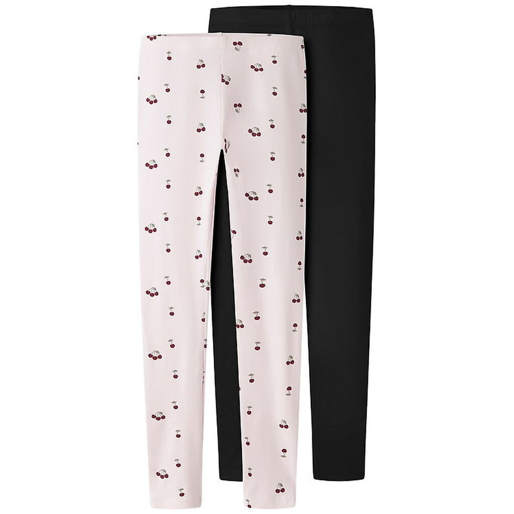 Name It Leggings - Noos - NkfVivian - 2-pak - Sort/Cradle Pink