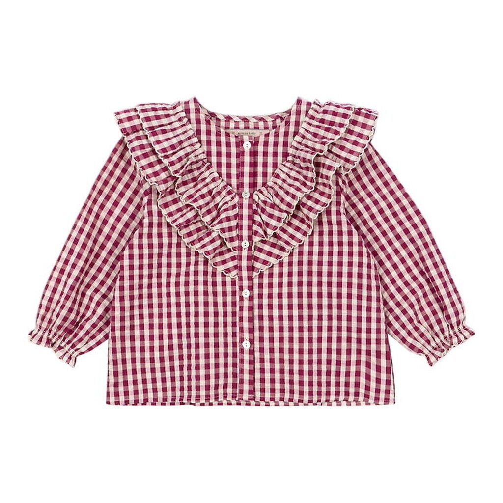 Konges Sløjd Skjorte - Kim - Sangria/Butter Check