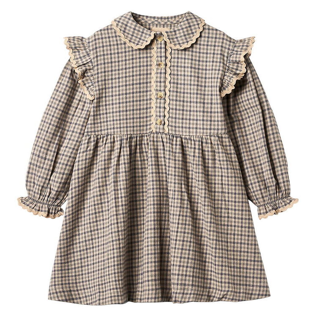 Wheat Kjole - Alissa - Blue Check