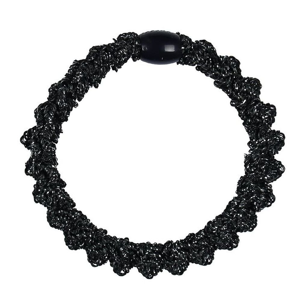 Kknekki Hårelastik - Mørkegrå Glimmer m. Lace