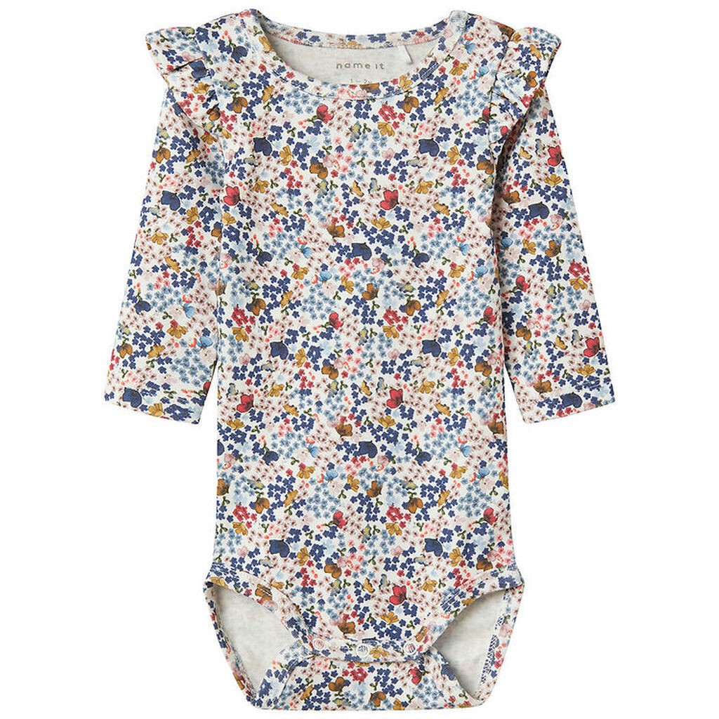 Name It Body l/æ - NbfKorra - Cloud Dancer m. Blomster