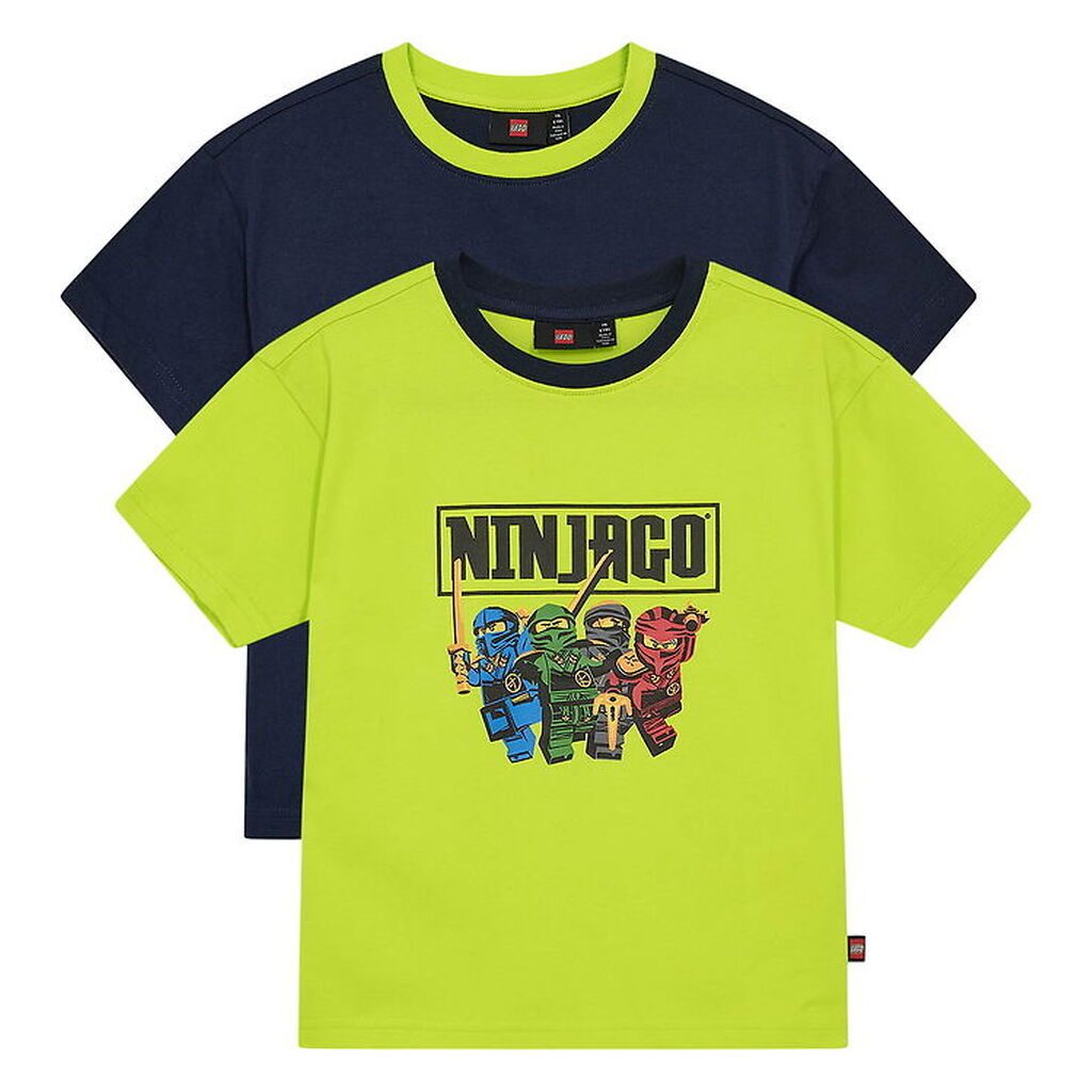 LEGOÂ® Wear Ninjago T-shirt - 2-pak - LwTaffy - Blå/Grøn