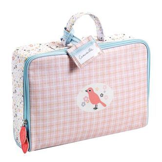 Djeco Dukketilbehør - Kuffert - Lyserød/Grøn