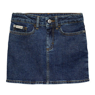 Calvin Klein Nederdel - Denim Mini - Authentic Rinse