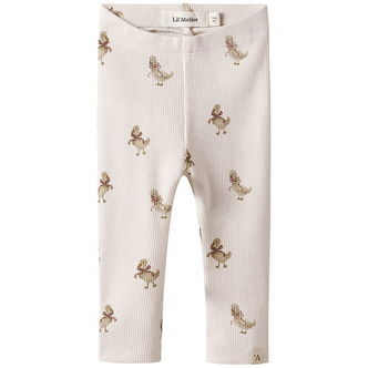 Lil' Atelier Leggings - Rib - NbfLavo - Almost Mauve/Goose