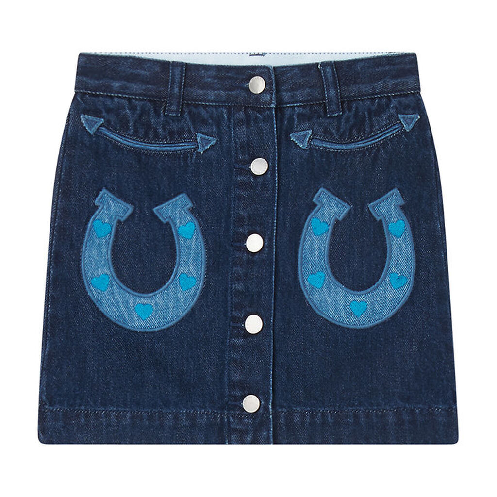 Stella McCartney Kids Nederdel - Denim - Blå m. Hestesko