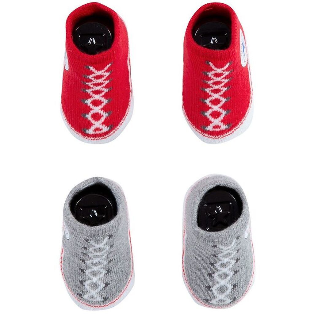 Converse Strømper- 2-pak - Gråmeleret/University Red