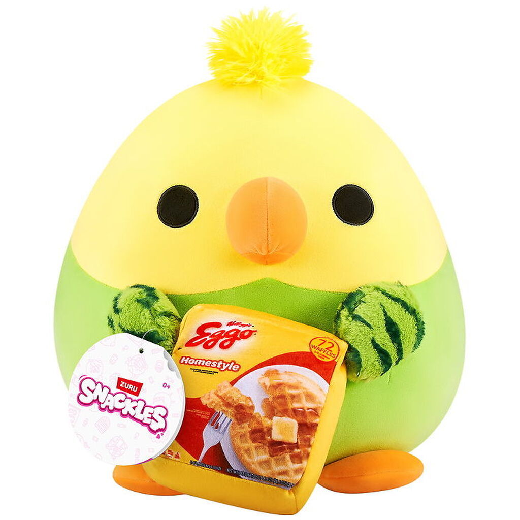 Snackles Bamse - 20 cm - Papegøjen Bliss m. Eggo Vafler