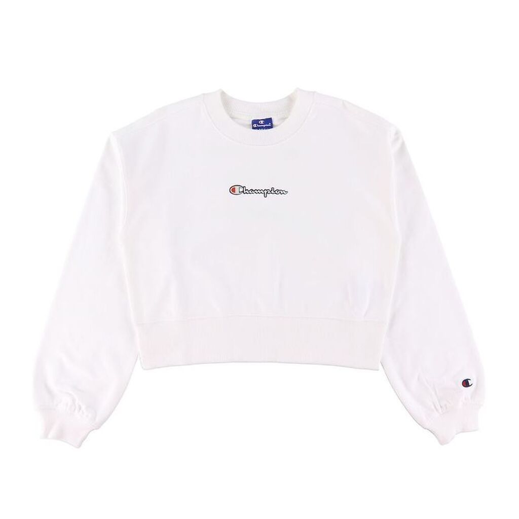 Champion Fashion Sweatshirt - Cropped - Hvid m. Logo
