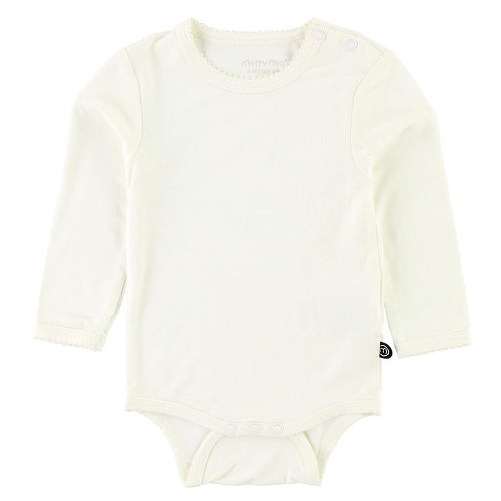 Minymo Body l/æ - Bambus - Hvid