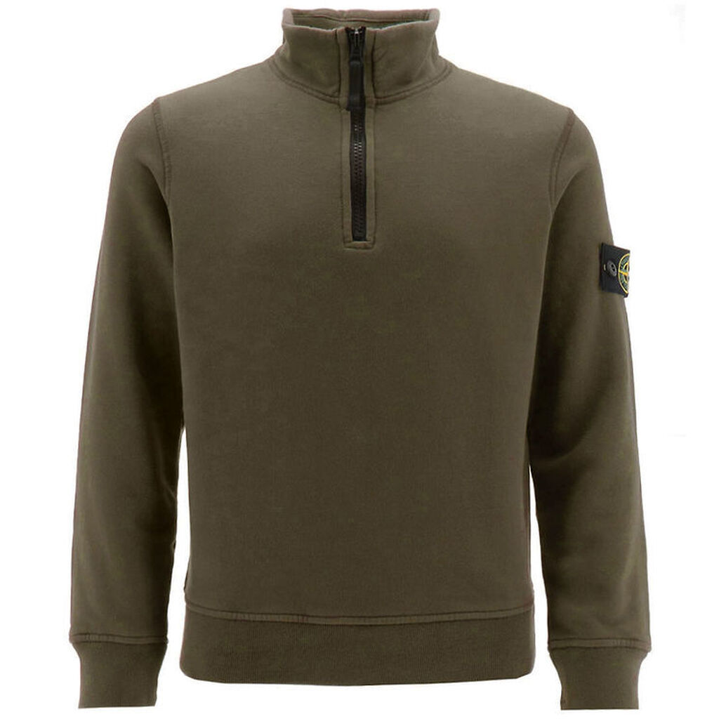 Stone Island Sweatshirt m. Lynlås - Military Green