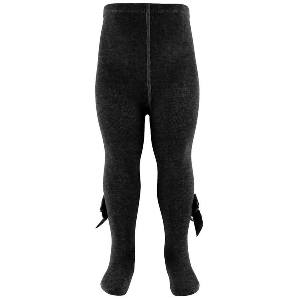 Condor Strømpebukser m. Veloursløjfe - Sort