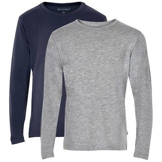 Minymo Bluse - 2-Pak - Navy/Grå