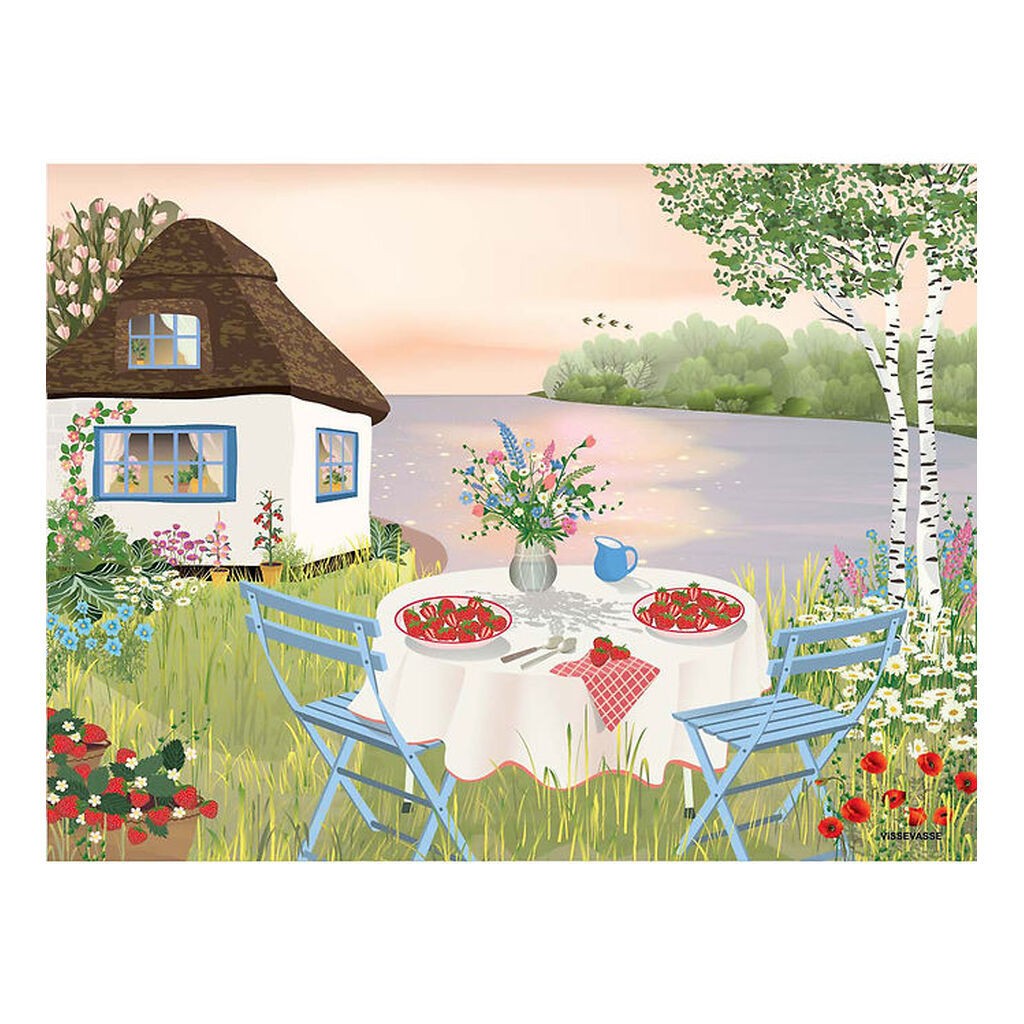 Vissevasse Kort - 15x21 cm - Sweet Strawberries