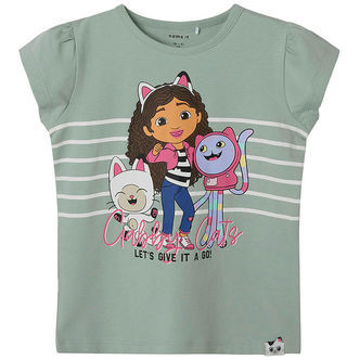 Name It T-shirt - NmfMaria - Gabby - Aqua Gray