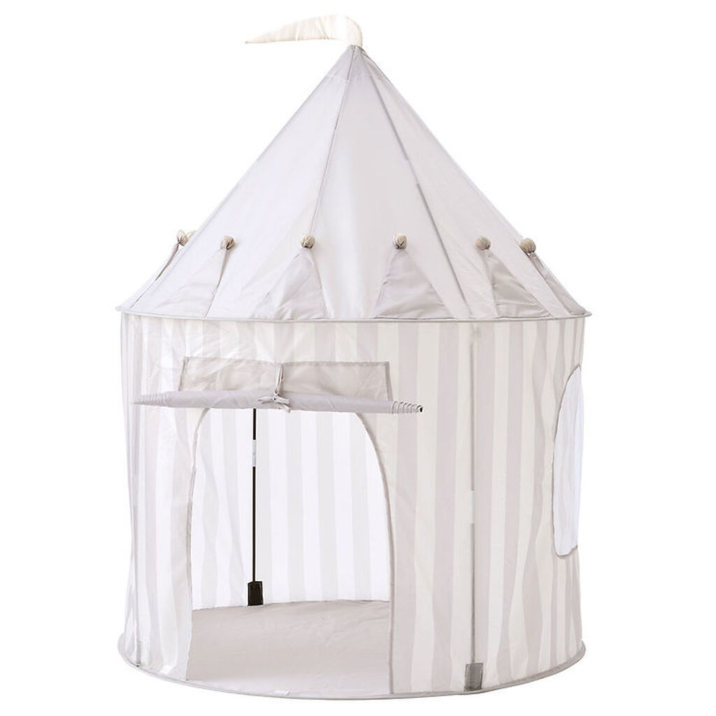 Kids Concept Legetelt - 100x130 cm - Grå Striber