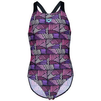 Arena Badedragt - Candies - Sort/Lilla