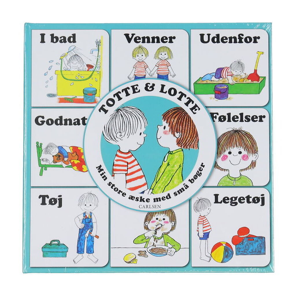 Forlaget Carlsen Bøger - Totte & Lotte - 9 stk. - Min Store Æske
