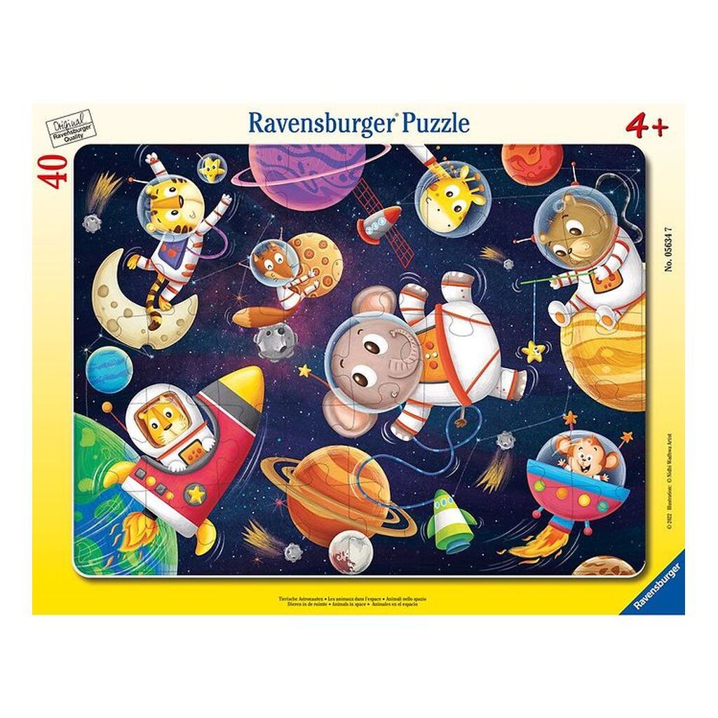Ravensburger Puslespil - 40 Brikker - Animal Astronauts