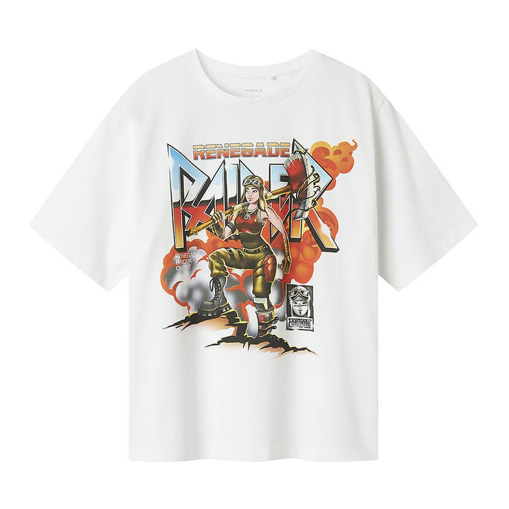 Name It T-shirt - NkmJavali Fortnite - Bright White