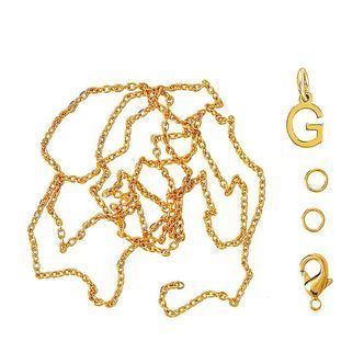 Me&My BOX Halskæde m. Bogstav - G - Guldbelagt
