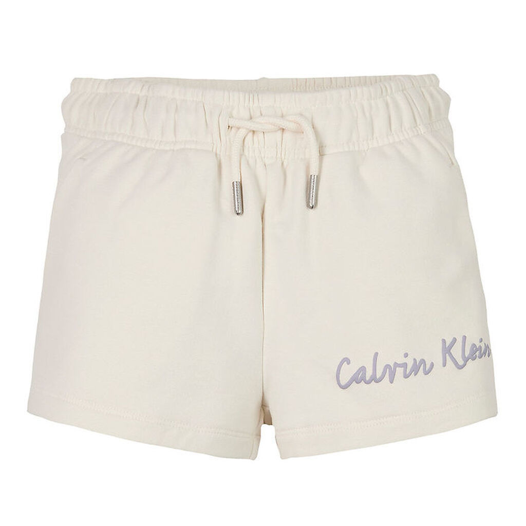 Calvin Klein Shorts - Script Logo - Tofu White