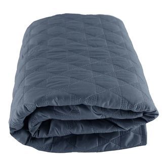 Smallstuff Legetæppe - 100x100 - Quiltet Stålblå m. Stjerner