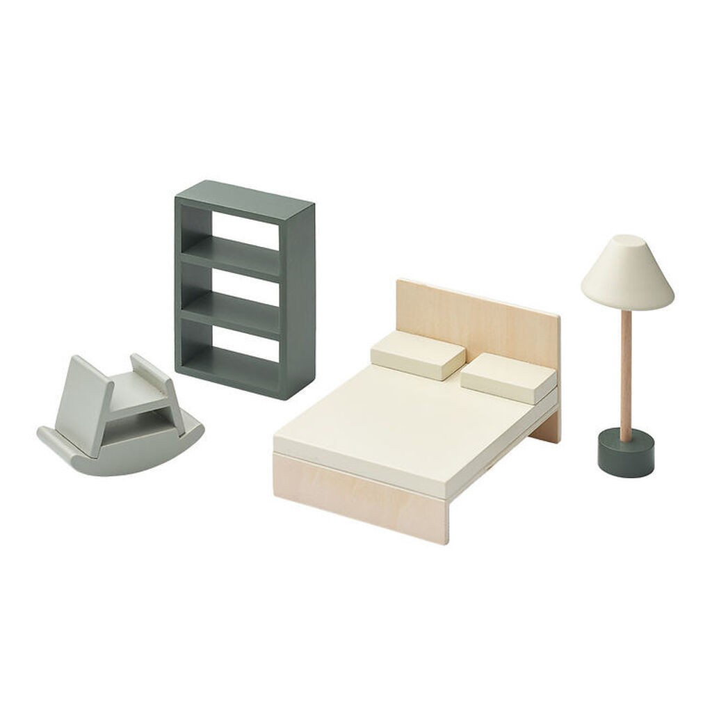 Liewood Møbler Til Dukkehus - Træ - Amanda - 4 Dele - Hunter Gre